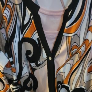 Roz & Ali cardigan sweater and tank. 2x